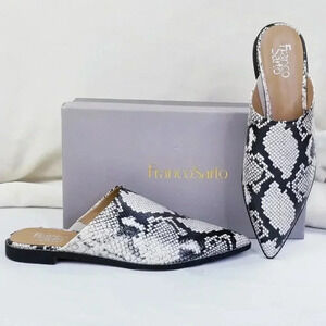 Franco Sarto Rayna Snakeskin Embossed Mule Flats